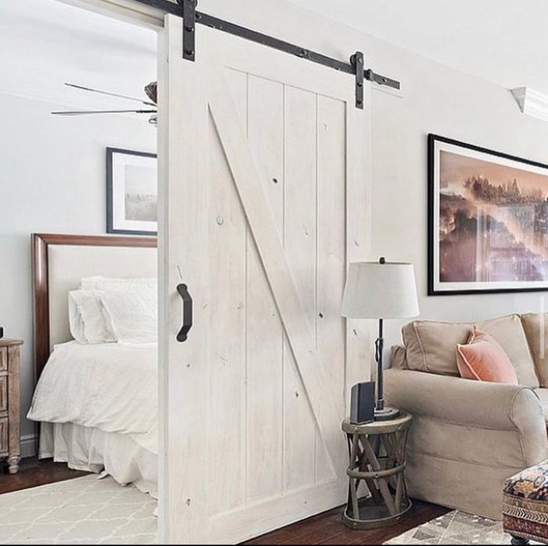 Farmhouse-Style Sliding Barn Doors for Closet Access