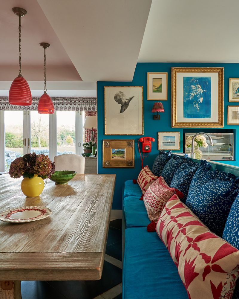 Textured Blue Gallery Wall