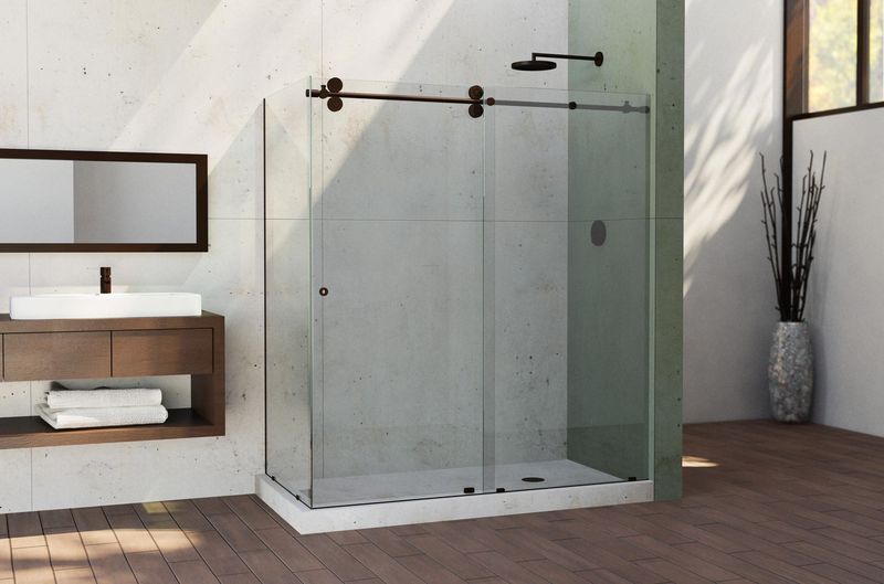 All-Glass Shower Enclosures With No Privacy