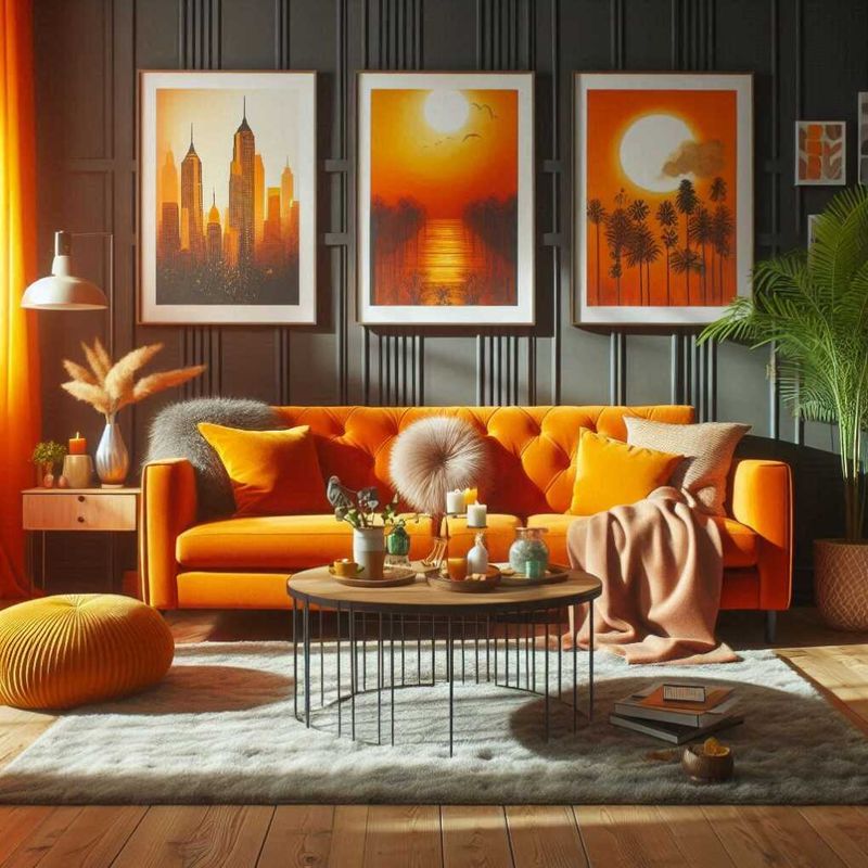 Burnt Orange Drawing Rooms