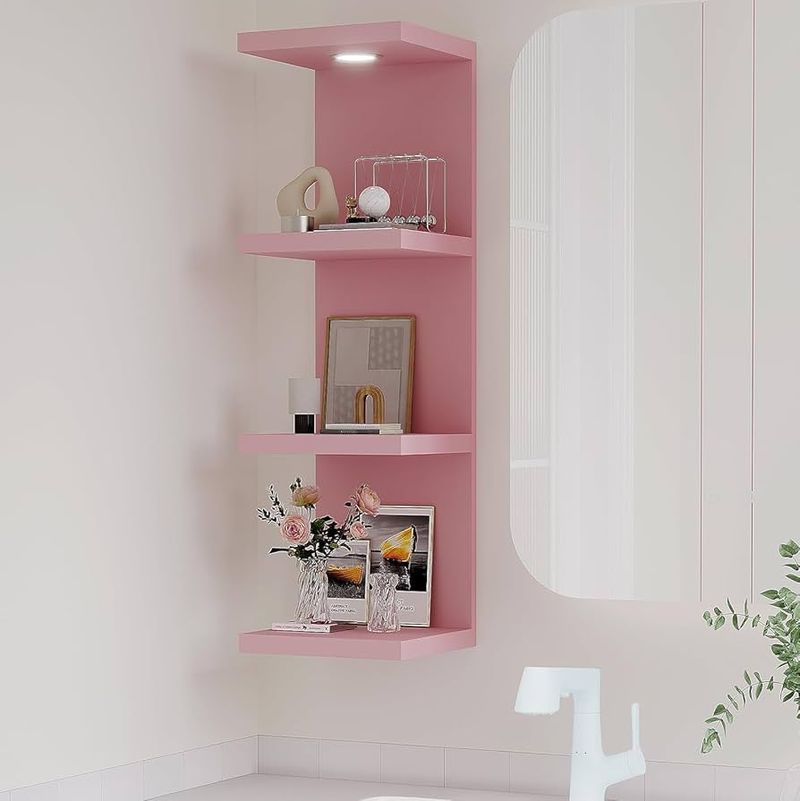 Light Pink Floating Shelves