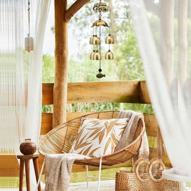 Virekm Brass Elephant Wind Chime – $5.59