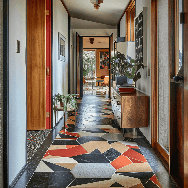 Tiled Entryways With Strange Color Combinations