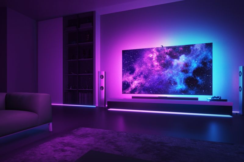 Behind TVs For a Soft Glow