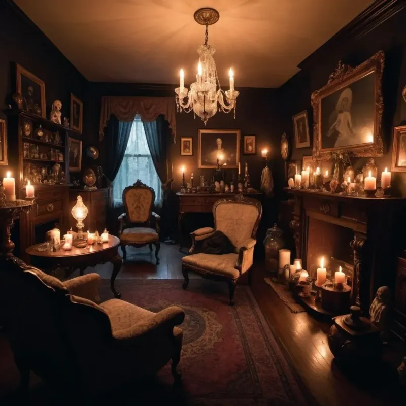 Candlelit Antique Parlor