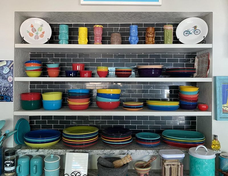 Colorful Dishware Display