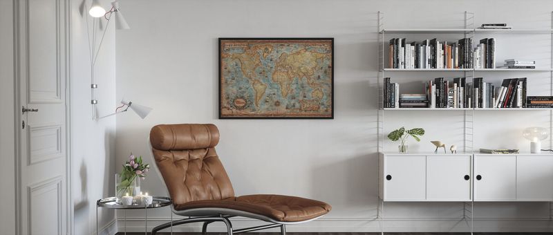 Old Maps With Modern Shelving
