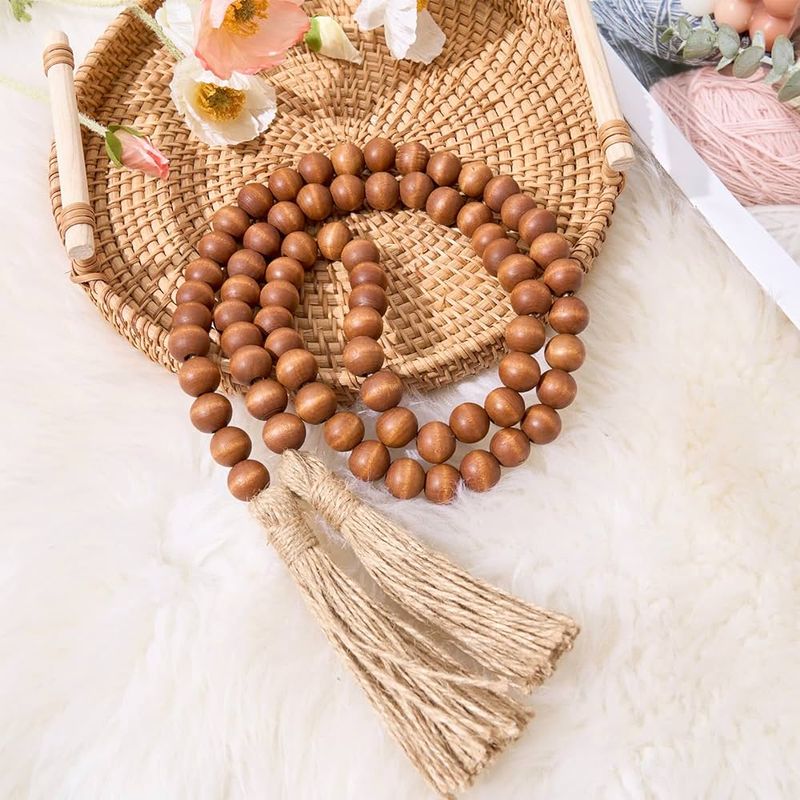 RBG World Wood Bead Garland with Tassels – $7.99