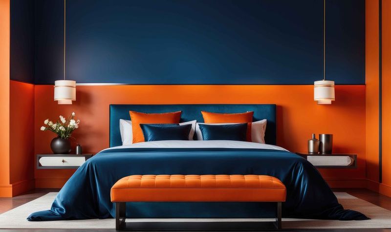 Orange Meets Blue Walls