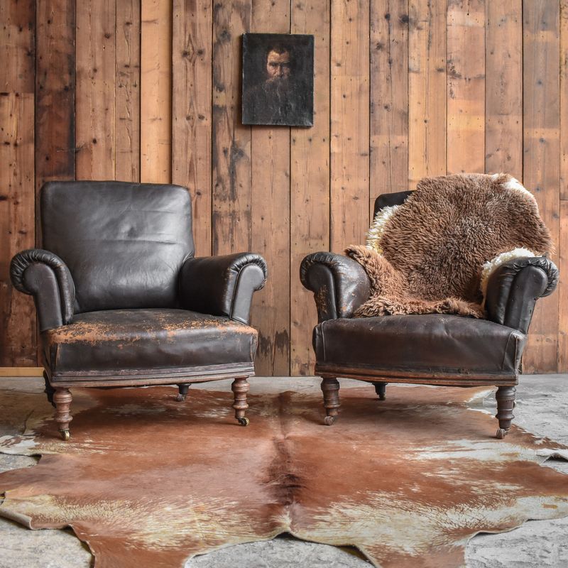 Worn Leather Armchairs That Tell Stories