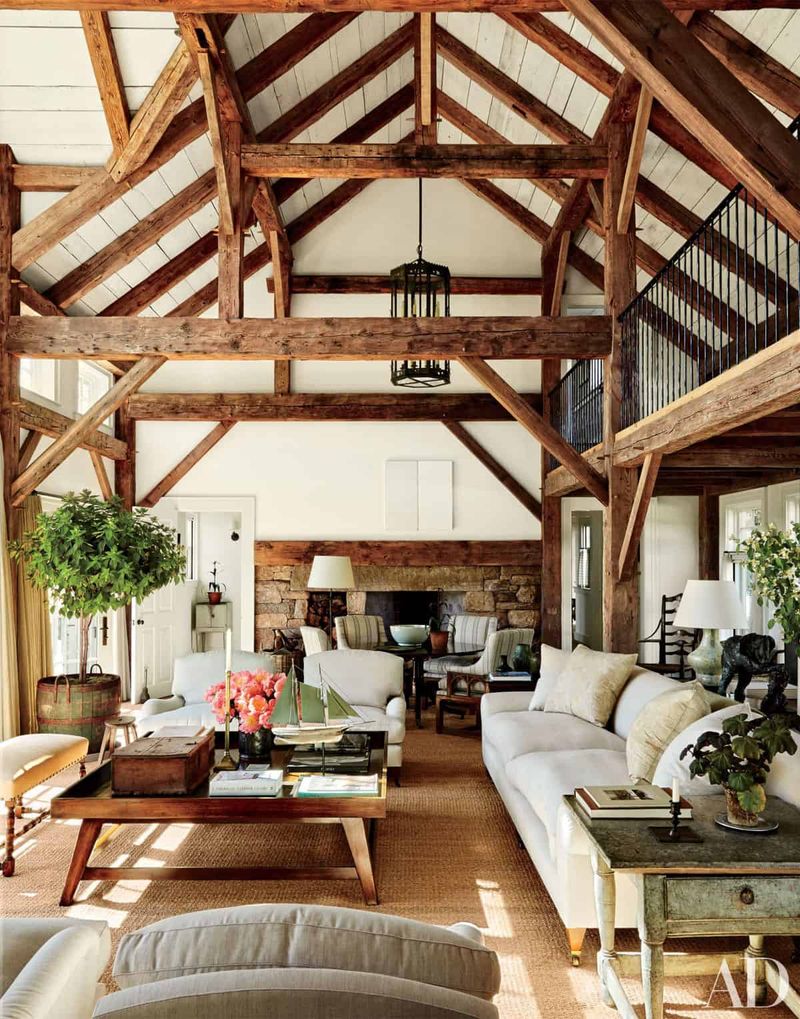 Weathered Wood Beams Making a Statement