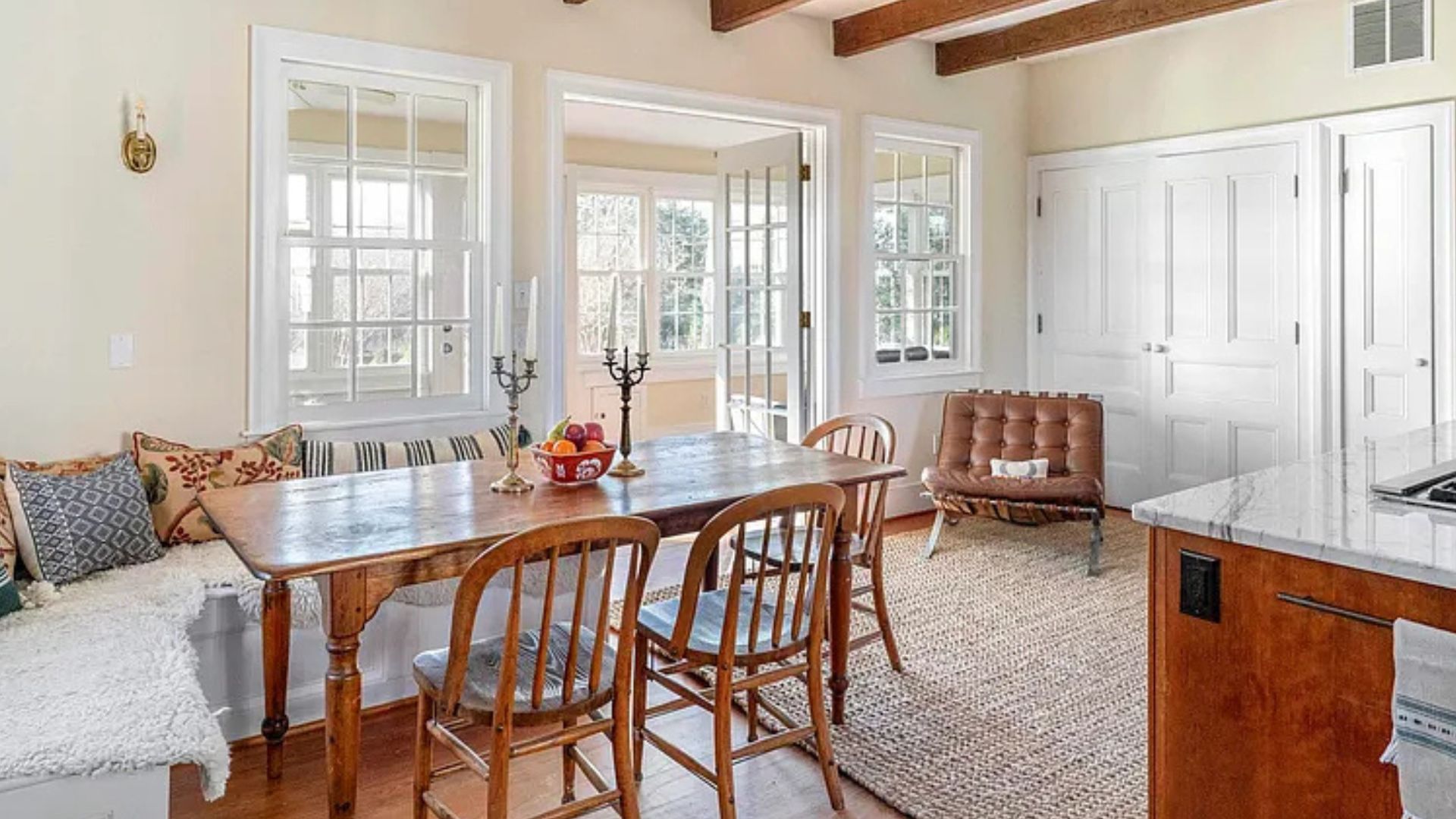 cozy dining nook in the kitchen