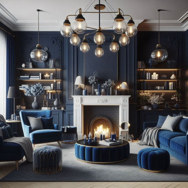 Navy Blue And Gold