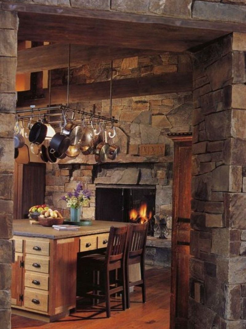 Stone-Clad Cooking Alcove