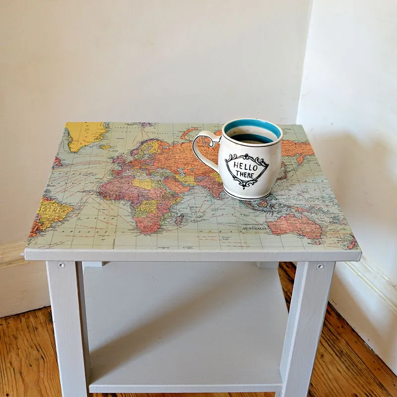 Vintage Map Coffee Table Makeover
