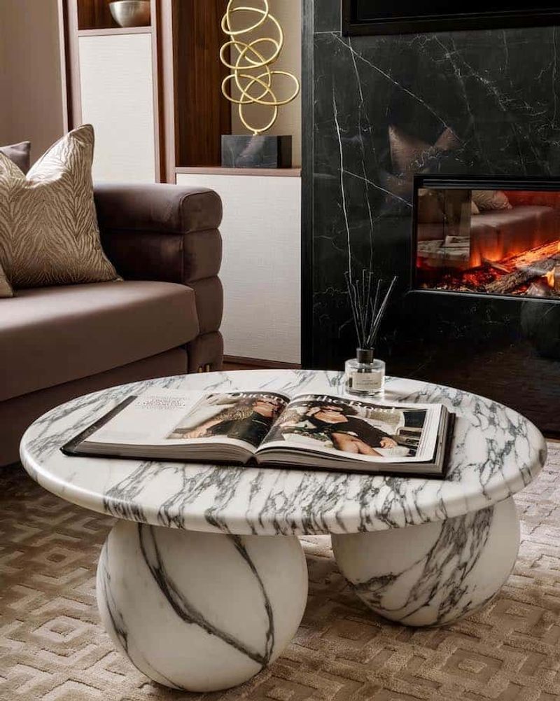 Sculptural Marble Coffee Table