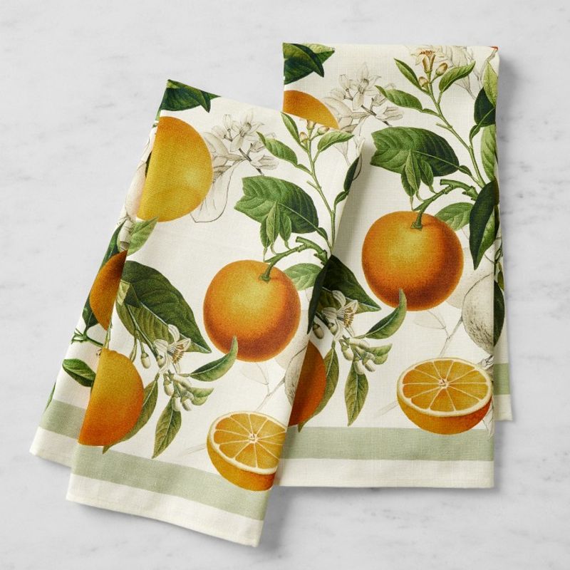 Citrus Print Dish Towels