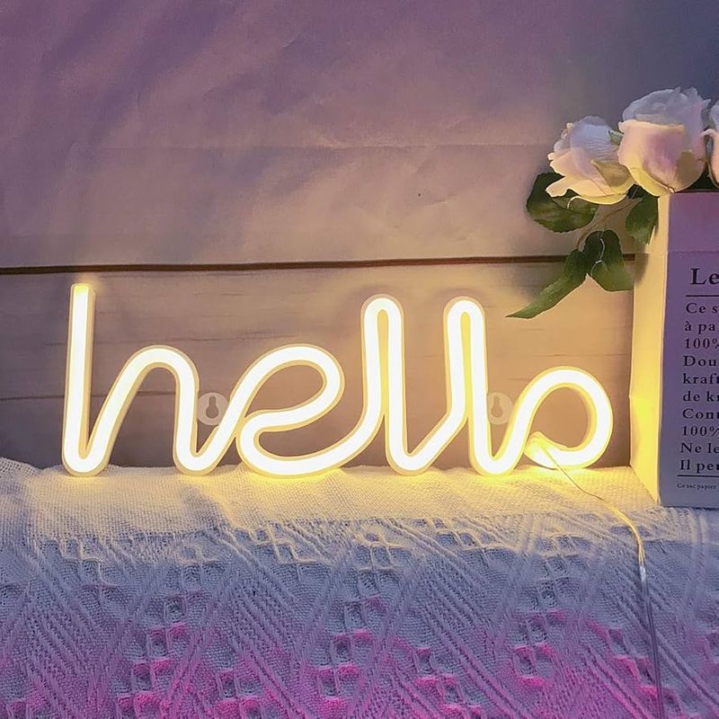 Neon Light Word Art