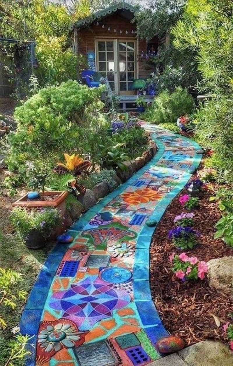 Moonlit Mosaic Path
