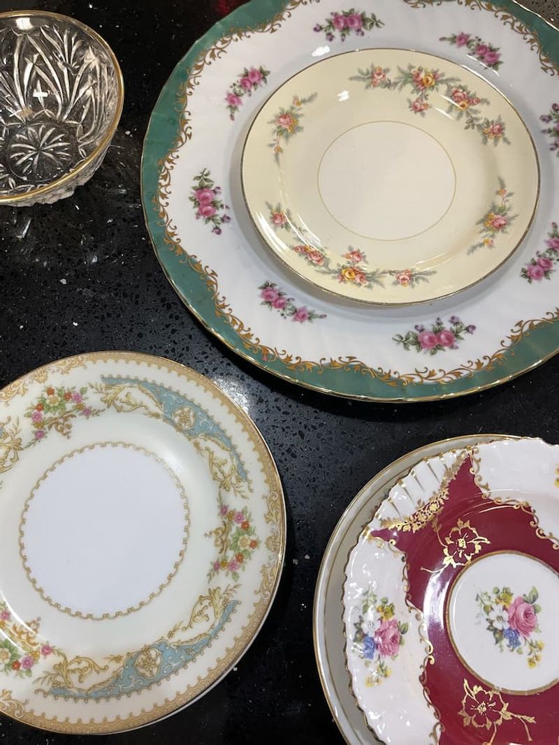 Mismatched Dishes With Character