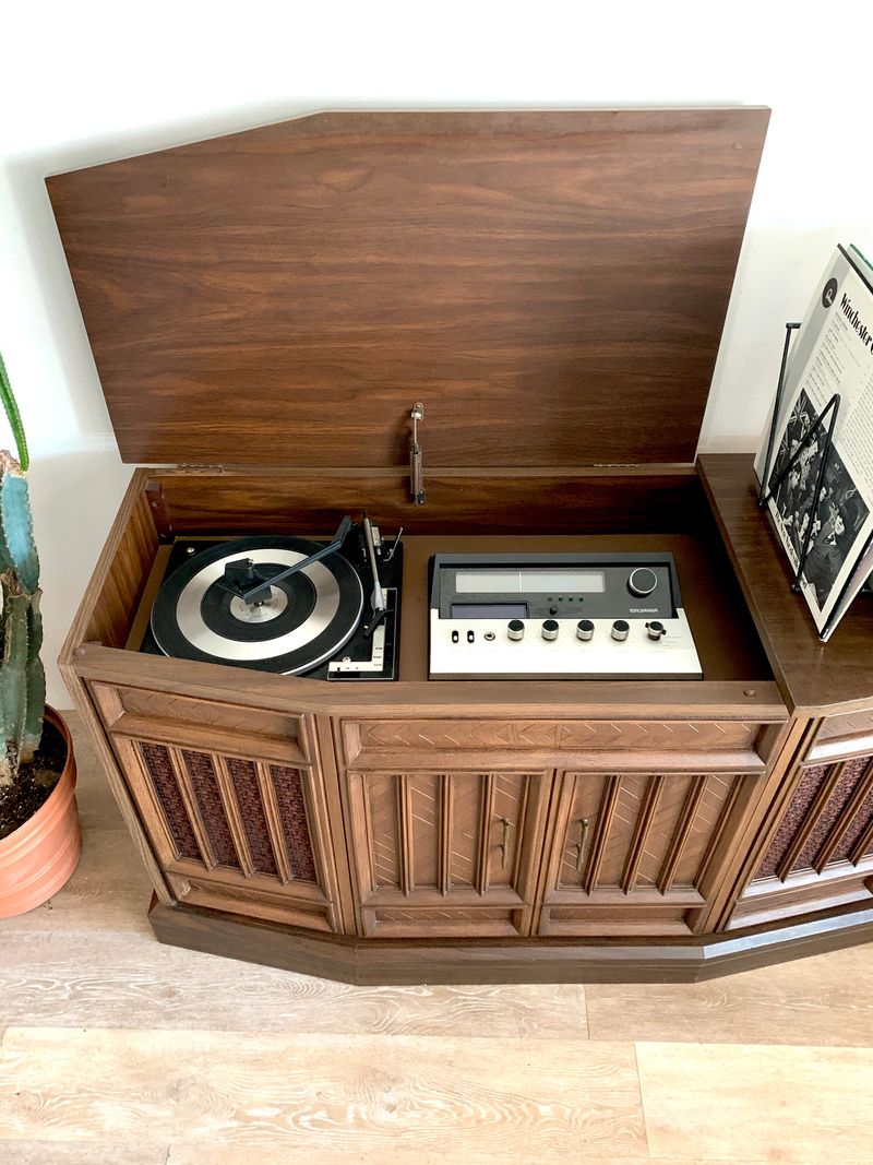 Display Authentic Record Players and Vinyl
