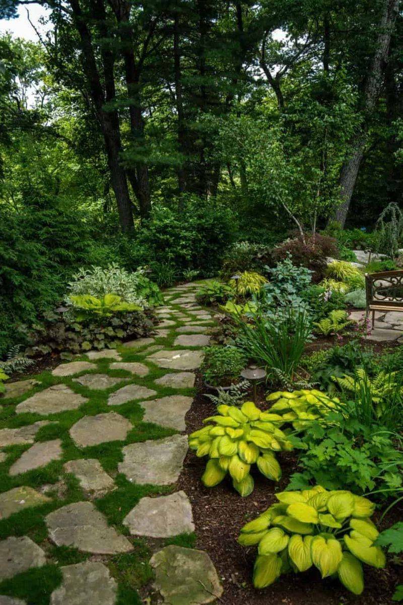 Install Weathered Stone Paths