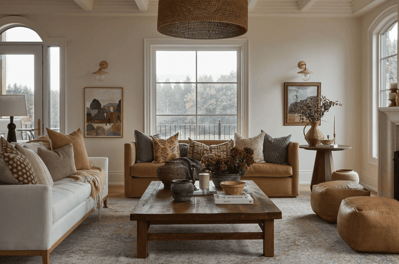Try Instead: Warm Neutrals With Pops Of Color