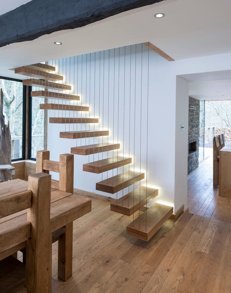 Floating Stairs Without Railings