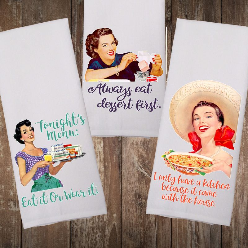 Cheeky Vintage-Style Tea Towels