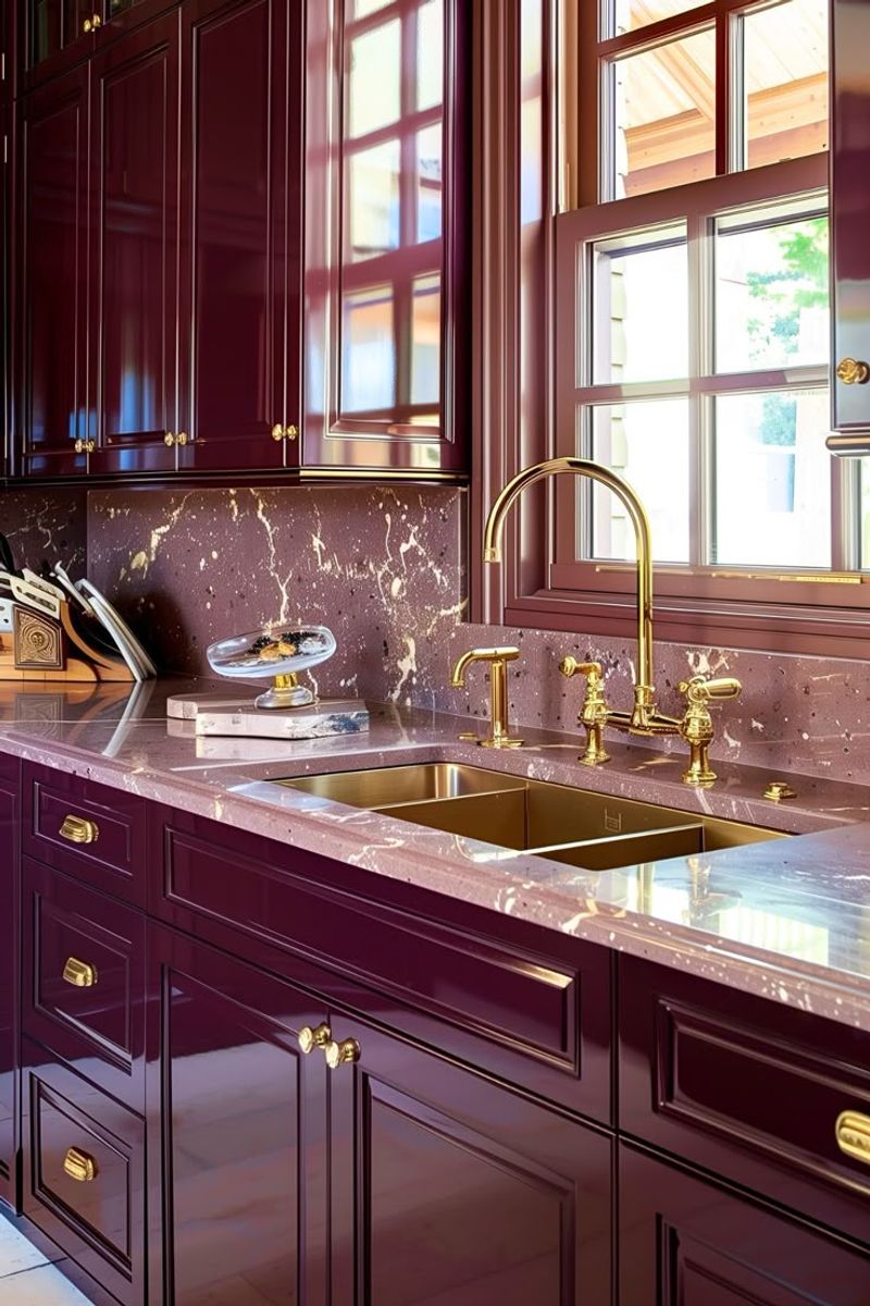 Sophisticated Burgundy and Brass