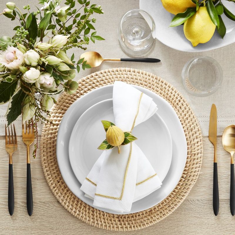 Lemon-Shaped Napkin Rings