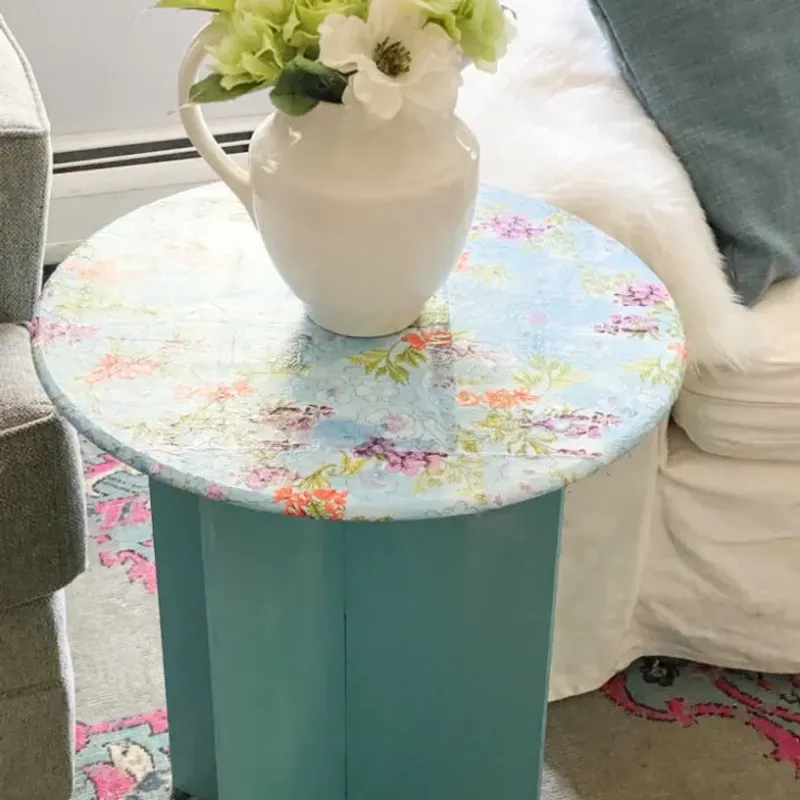 Floral Explosion Side Table