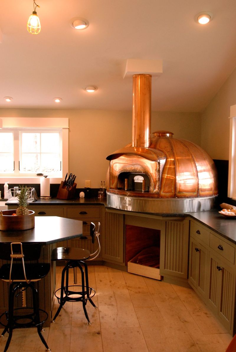 Wood-Burning Bread Ovens With Copper Hoods