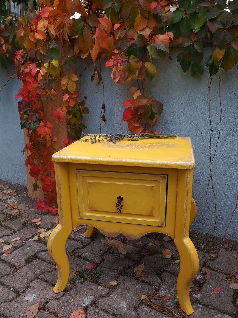 Vintage Yellow Nightstands
