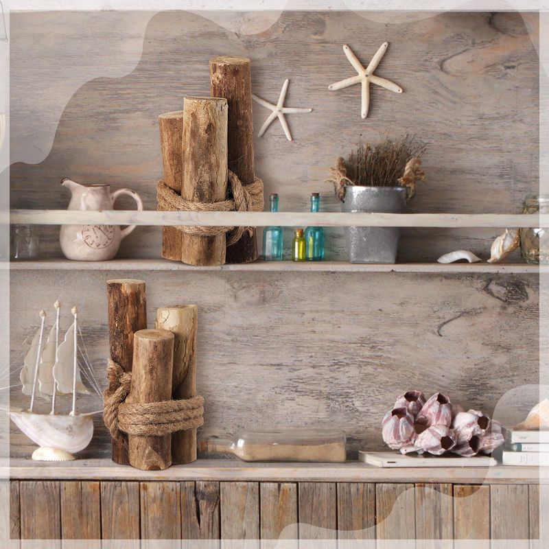 Open Shelving with Lake Treasures