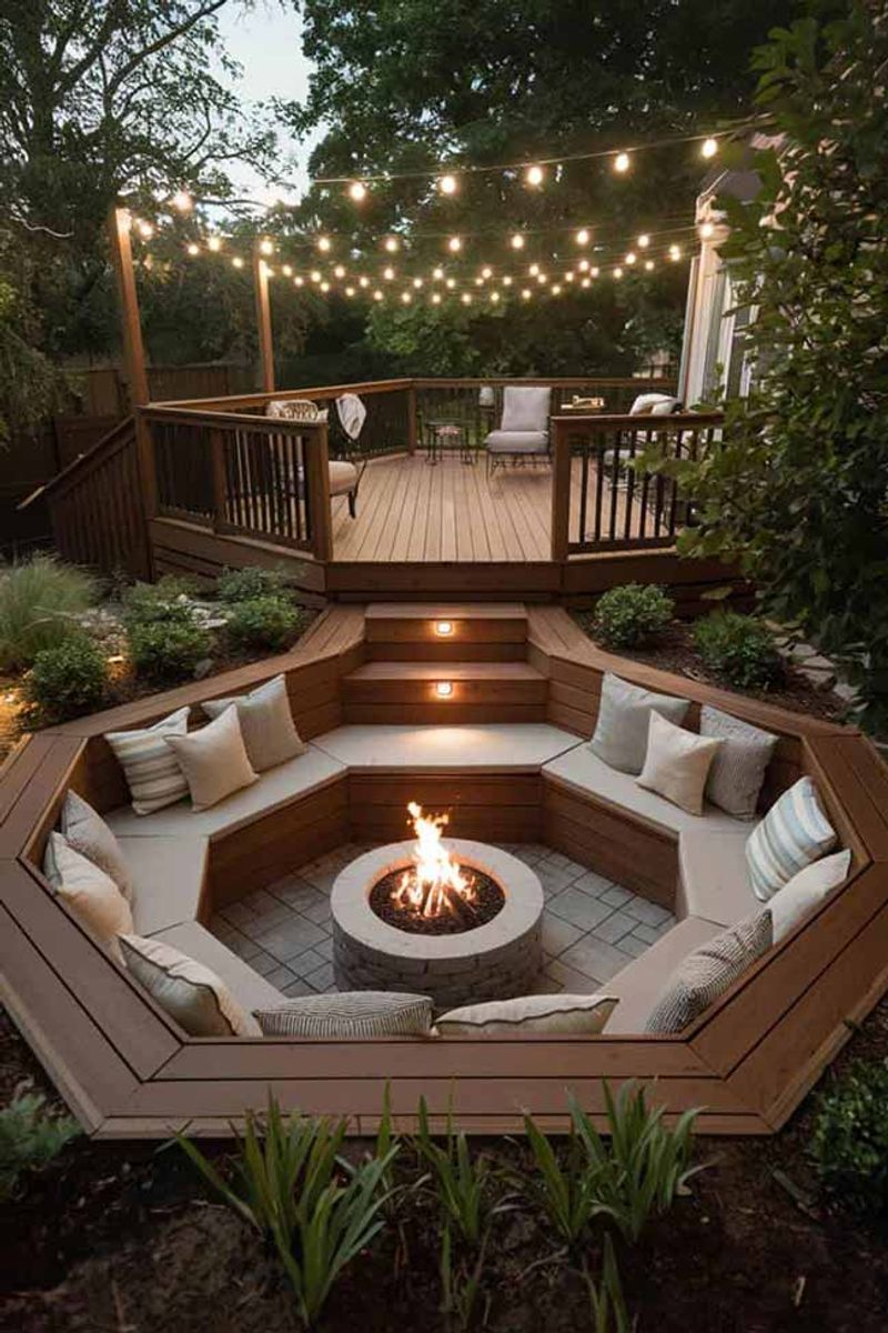 Sunken Fire Pit Gathering Space