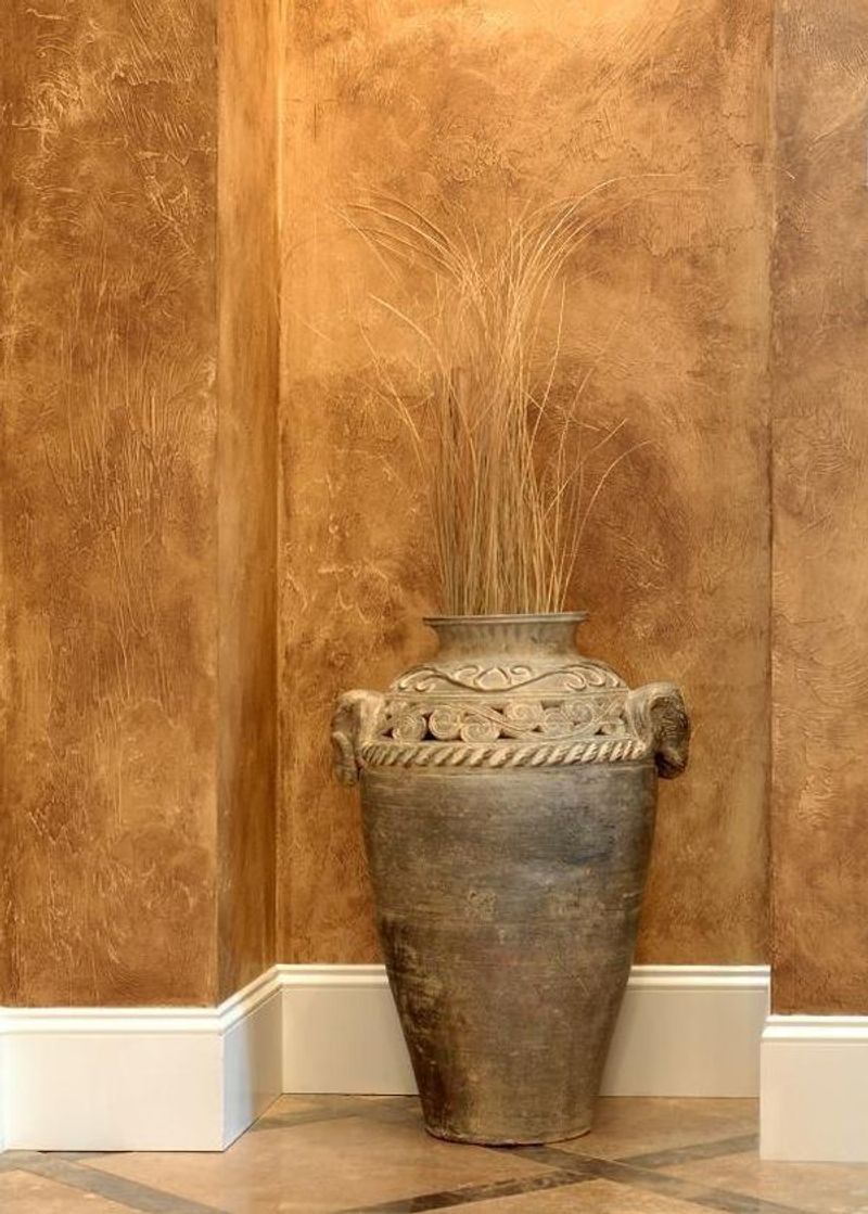 Sponge-Painted Walls With Too Much Texture
