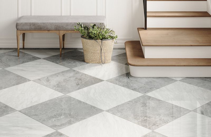 Checkerboard Floors in Muted Tones