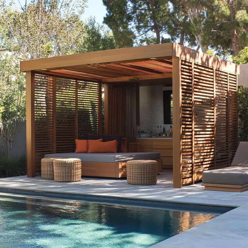Poolside Pergola Cabana: Shade Sanctuary