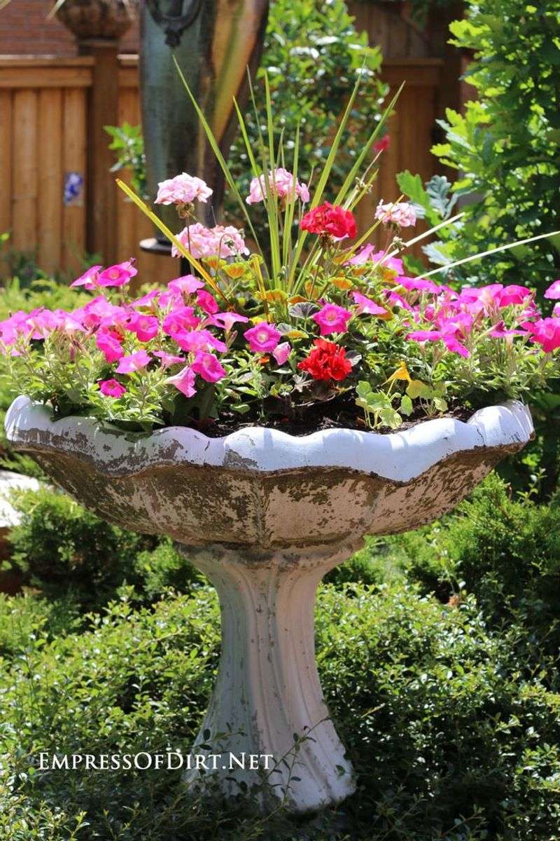 Bird Baths Become Focal Points