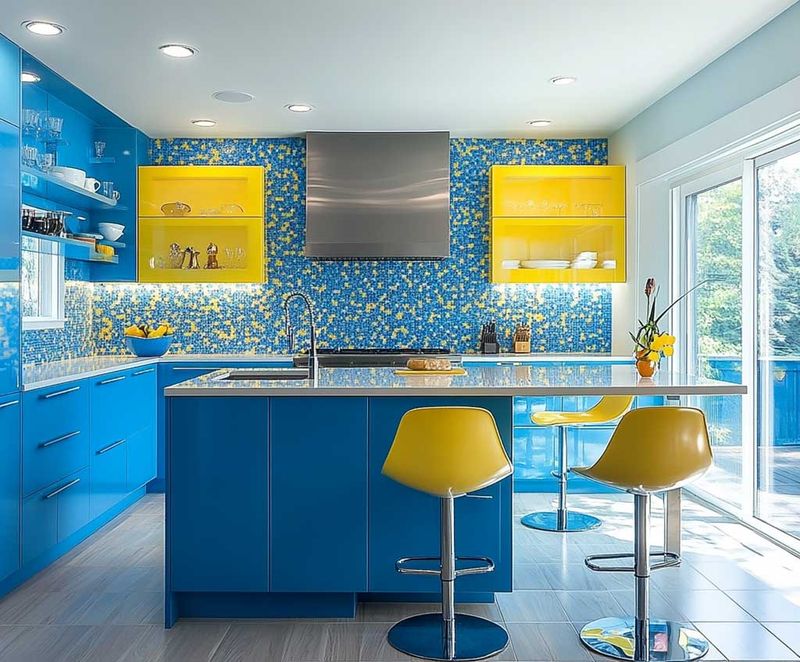 Primary-Colored Kitchen Cabinets