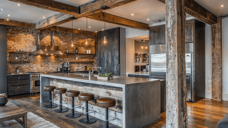 Industrial Loft + Raw Steel & Reclaimed Wood