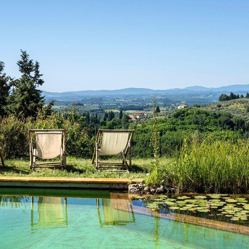 Natural Swimming Pond With Soaking Area