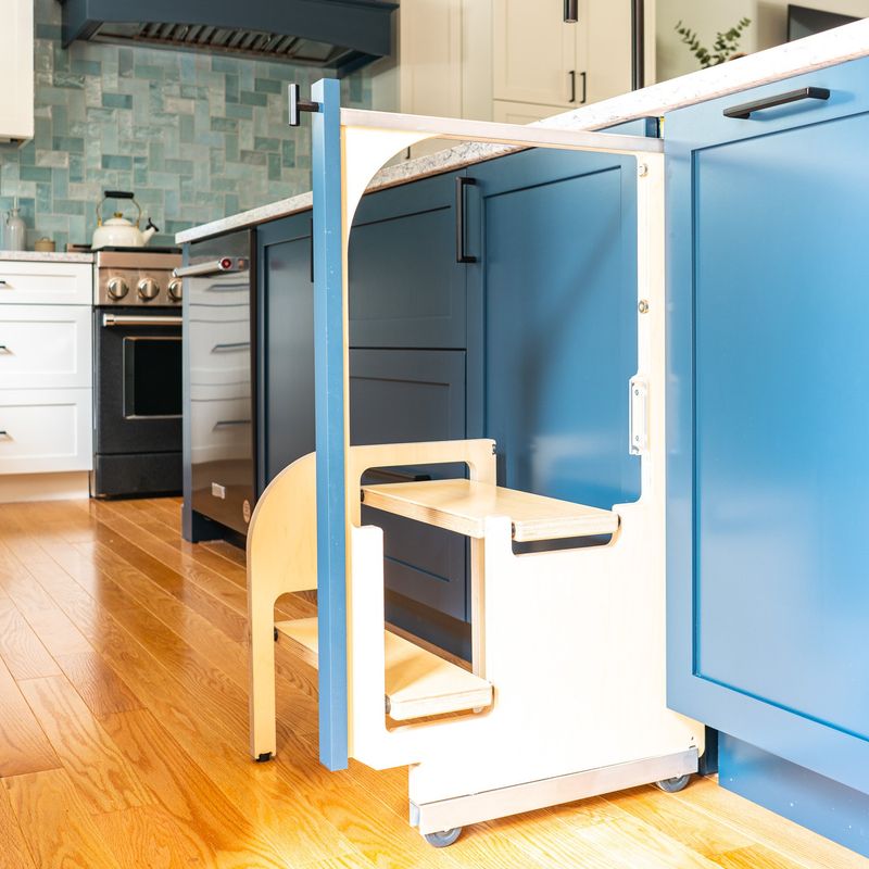 Hideaway Step Stool Cabinet
