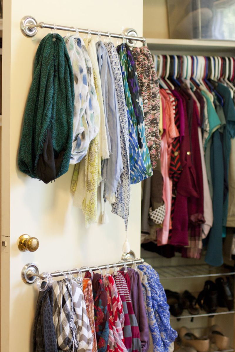 Hang Scarves On Towel Bars