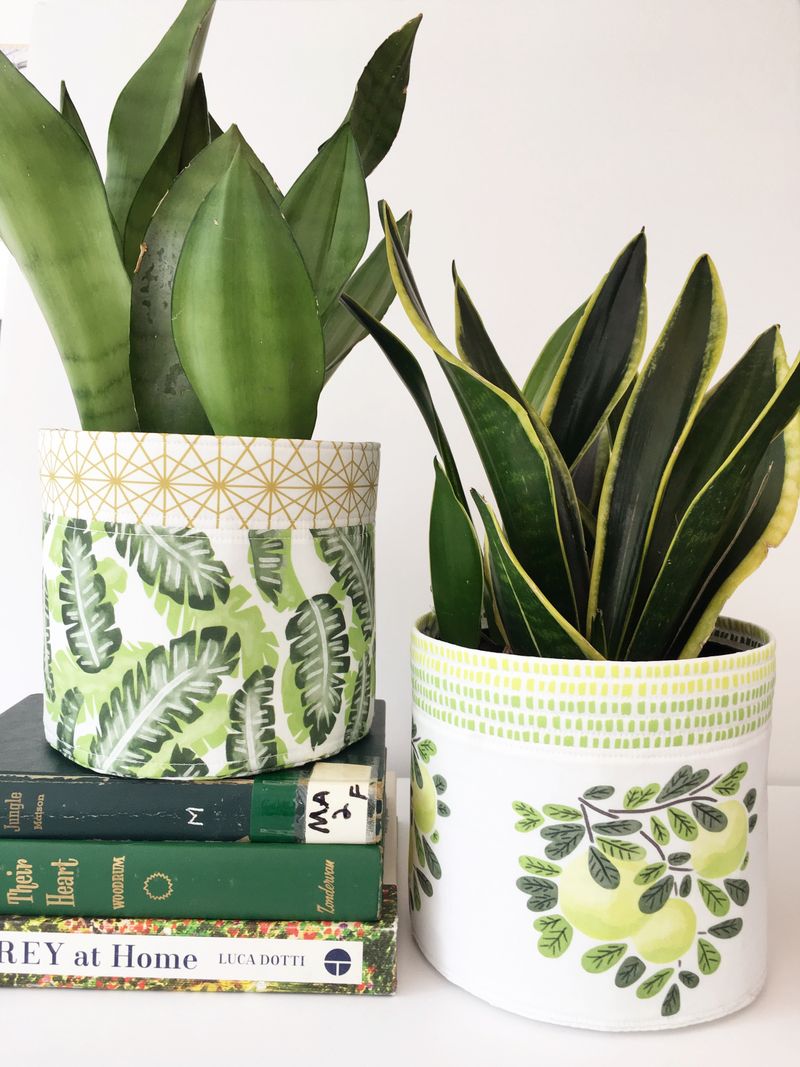 Stitch Simple Fabric Plant Pot Covers