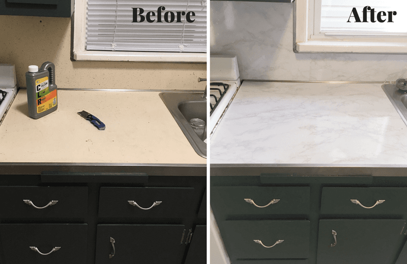 Revamp Dated Cabinet Doors with Contact Paper
