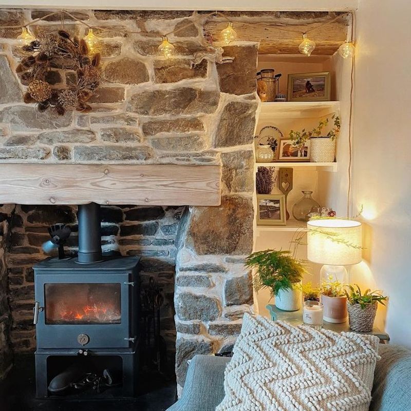 Install a Stone or Brick Hearth
