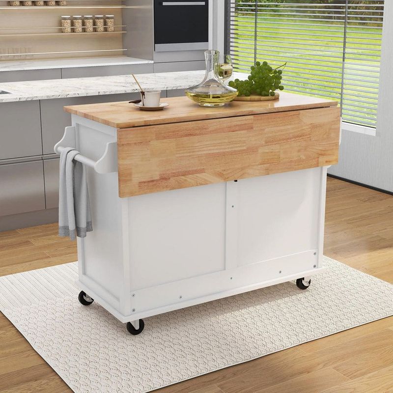 Expandable Drop-Leaf Island