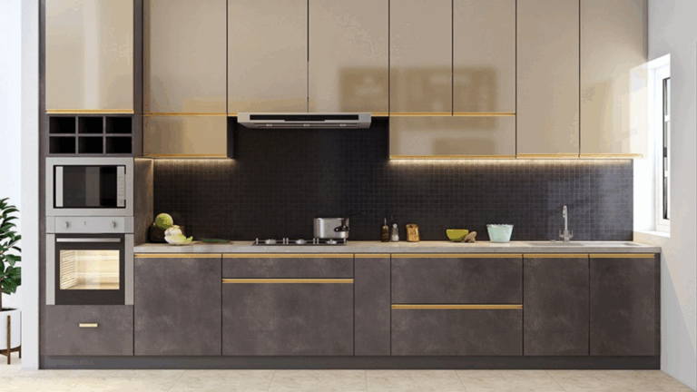 dual-tone kitchen design